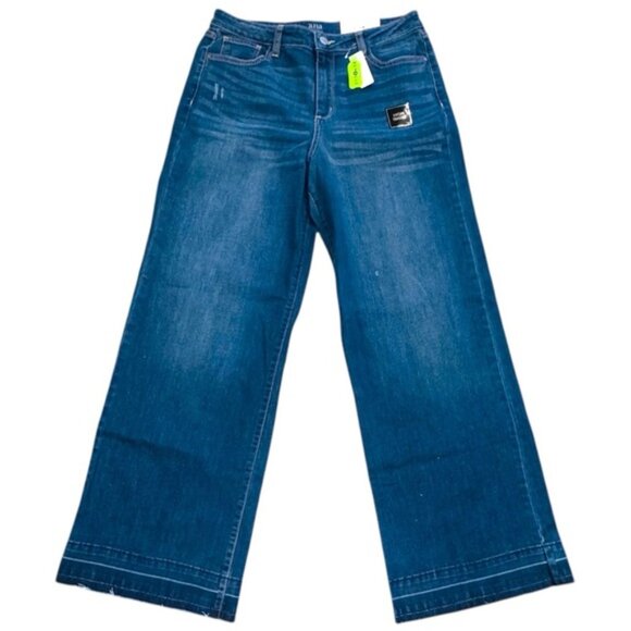 NWT a.n.a Women’s Size 10 5 Pocket High Rise Wide Leg Stretch Raw Hem Jeans - Picture 2 of 8